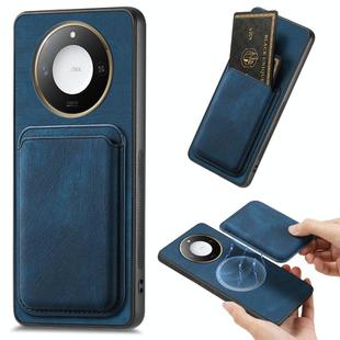 For Honor X60 Pro 5G Retro Leather Card Bag Magnetic Phone Case(Blue)