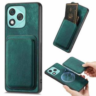 For Honor 400 Lite Global Retro Leather Card Bag Magnetic Phone Case(Green)