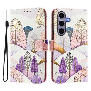 For Samsung Galaxy S25+ / S24+ 5G ENKAY Painted Leather Phone Case with Card Slots ＆ Holder(View Pattern)