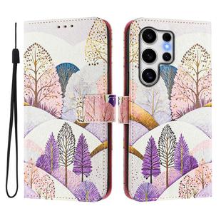 For Samsung Galaxy S25 Ultra 5G ENKAY Painted Leather Phone Case with Card Slots ＆ Holder(View Pattern)