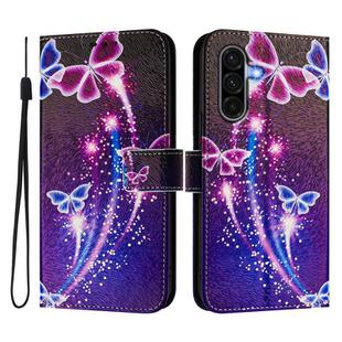 For Samsung Galaxy A26 5G ENKAY Painted Leather Phone Case with Card Slots ＆ Holder(Butterfly Pattern)