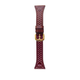 For Huawei Watch GT 5 46mm Heart-Shaped Embossed 22mm Leather Watch Band(Wine Red)