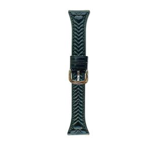 For Huawei Watch GT 3 42mm Heart-Shaped Embossed 20mm Leather Watch Band(Forest Green)