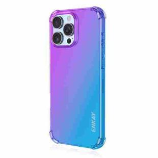 For iPhone 16 Pro Max ENKAY Hat-Prince Gradient Airbag TPU Phone Case(Purple Blue)