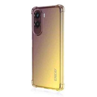 For Xiaomi Poco M7 4G 169mm ENKAY Hat-Prince Gradient Airbag TPU Phone Case(Purple Gold)