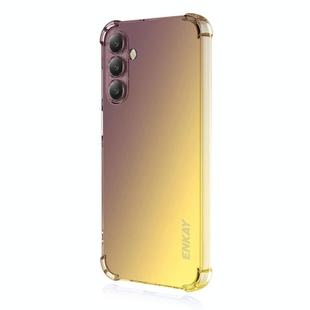 For Samsung Galaxy S24 / S25 5G ENKAY Hat-Prince Gradient Airbag TPU Phone Case(Purple Gold)