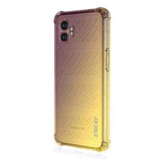 For Samsung Galaxy Xcover7 Pro ENKAY Hat-Prince Gradient Airbag TPU Phone Case(Purple Gold)
