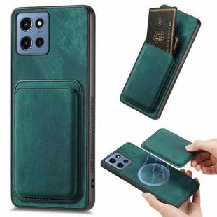 For Motorola Moto G 5G 2025 Retro Leather Card Bag Magnetic Phone Case(Green)
