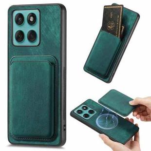 For Motorola Moto Edge 60 Fusion Retro Leather Card Bag Magnetic Phone Case(Green)