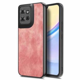 For Motorola Moto G Power 2025 5G Vintage Leather PC Back Cover Phone Case(Pink)