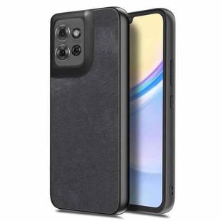 For Motorola Moto G Power 2025 5G Vintage Leather PC Back Cover Phone Case(Black)