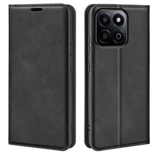 For Honor 200 Smart Retro-skin Magnetic Suction Leather Phone Case(Black)