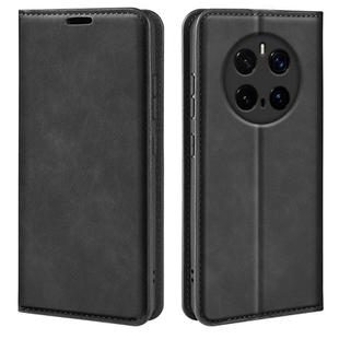 For Honor Magic7 5G Retro-skin Magnetic Suction Leather Phone Case(Black)