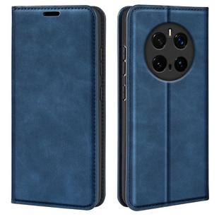 For Honor Magic7 Pro Retro-skin Magnetic Suction Leather Phone Case(Dark Blue)