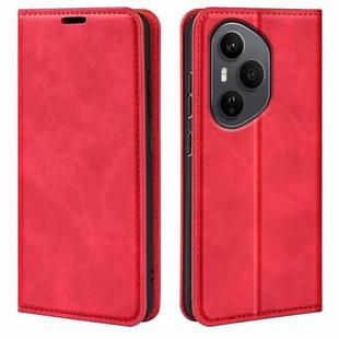 For Honor 400 Pro Global 160.8mm Retro-skin Magnetic Suction Leather Phone Case(Red)