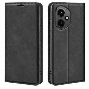 For Honor 400 Global 156.5mm Retro-skin Magnetic Suction Leather Phone Case(Black)