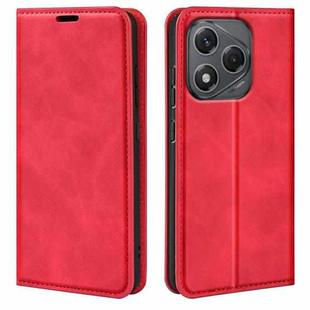 For Honor 400 Smart Retro-skin Magnetic Suction Leather Phone Case(Red)