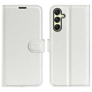 For Samsung Galaxy A16 5G Litchi Texture Horizontal Flip Leather Phone Case with Holder(White)
