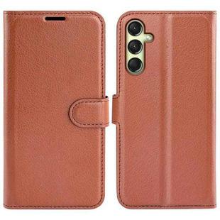 For Samsung Galaxy A16 5G Litchi Texture Horizontal Flip Leather Phone Case with Holder(Brown)