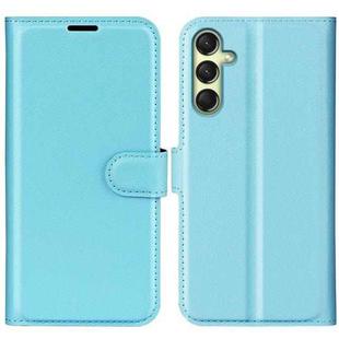 For Samsung Galaxy A16 5G Litchi Texture Horizontal Flip Leather Phone Case with Holder(Blue)