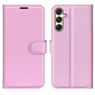 For Samsung Galaxy A16 5G Litchi Texture Horizontal Flip Leather Phone Case with Holder(Pink)