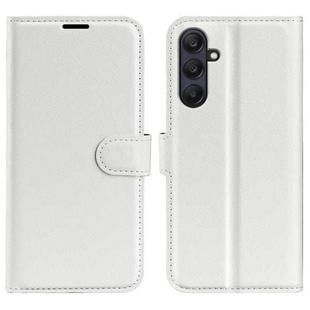 For Samsung Galaxy A26 5G Litchi Texture Horizontal Flip Leather Phone Case with Holder(White)