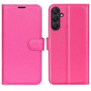 For Samsung Galaxy A26 5G Litchi Texture Horizontal Flip Leather Phone Case with Holder(Rose Red)