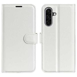 For Samsung Galaxy A36 Litchi Texture Horizontal Flip Leather Phone Case with Holder(White)