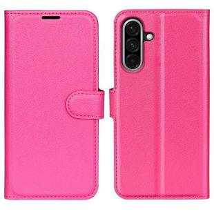 For Samsung Galaxy A36 Litchi Texture Horizontal Flip Leather Phone Case with Holder(Rose Red)