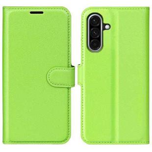 For Samsung Galaxy A36 Litchi Texture Horizontal Flip Leather Phone Case with Holder(Green)