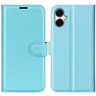For Samsung Galaxy A06 5G Litchi Texture Horizontal Flip Leather Phone Case with Holder(Blue)