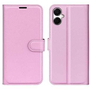 For Samsung Galaxy A06 5G Litchi Texture Horizontal Flip Leather Phone Case with Holder(Pink)