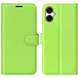 For Samsung Galaxy A06 5G Litchi Texture Horizontal Flip Leather Phone Case with Holder(Green)