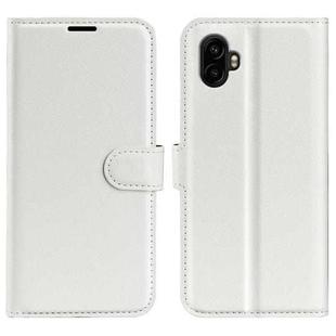 For Samsung Galaxy Xcover 7 Pro Litchi Texture Horizontal Flip Leather Phone Case with Holder(White)