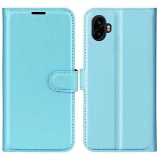 For Samsung Galaxy Xcover 7 Pro Litchi Texture Horizontal Flip Leather Phone Case with Holder(Blue)