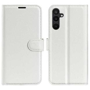 For Samsung Galaxy M16 / F16 Litchi Texture Horizontal Flip Leather Phone Case with Holder(White)