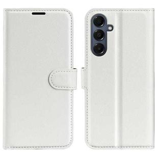 For Samsung Galaxy A17 5G Litchi Texture Horizontal Flip Leather Phone Case with Holder(White)