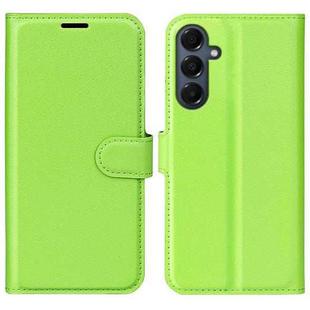 For Samsung Galaxy A17 5G Litchi Texture Horizontal Flip Leather Phone Case with Holder(Green)