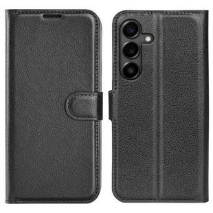 For Samsung Galaxy S25 FE 5G Litchi Texture Horizontal Flip Leather Phone Case with Holder(Black)