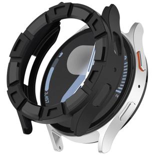 For Samsung Galaxy Watch 7 44mm Armour Hollow TPU Watch Protective Case(Black)