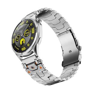 22mm Stainless Steel Safety Buckle Metal Watch Band(Silver)