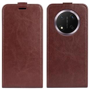 For Honor X9c R64 Texture Single Vertical Flip Leather Phone Case(Brown)