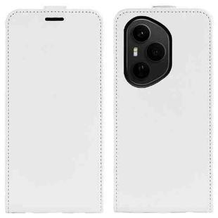 For Honor 400 Pro Global 160.8mm R64 Texture Single Vertical Flip Leather Phone Case(White)
