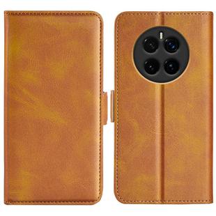 For Honor Magic7 5G Dual-side Magnetic Buckle Horizontal Flip Leather Phone Case(Yellow)