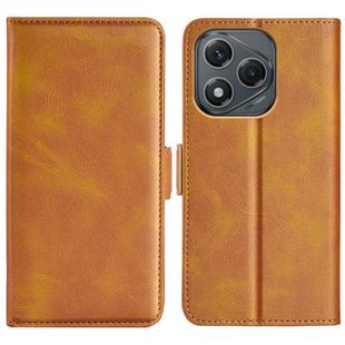 For Honor 400 Lite Global Dual-side Magnetic Buckle Horizontal Flip Leather Phone Case(Yellow)