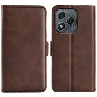 For Honor 400 Lite Dual-side Magnetic Buckle Horizontal Flip Leather Phone Case(Brown)