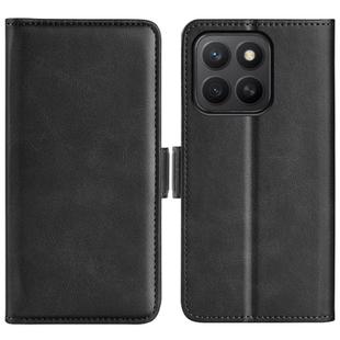 For Honor X8c 4G Dual-side Magnetic Buckle Horizontal Flip Leather Phone Case(Black)