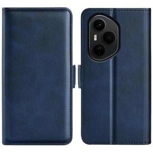 For Honor 400 Pro Global 160.8mm Dual-side Magnetic Buckle Horizontal Flip Leather Phone Case(Dark Blue)