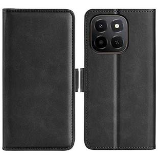 For Honor X6c Dual-side Magnetic Buckle Horizontal Flip Leather Phone Case(Black)