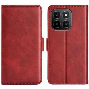 For Honor X6c Dual-side Magnetic Buckle Horizontal Flip Leather Phone Case(Red)